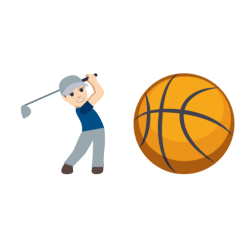 🏌🏻🏀 Emoji Domain EmojiOne rendering